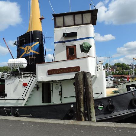 Ferienwohnung Kapitainskoje direkt am Hafen Flensburgs Exterior foto