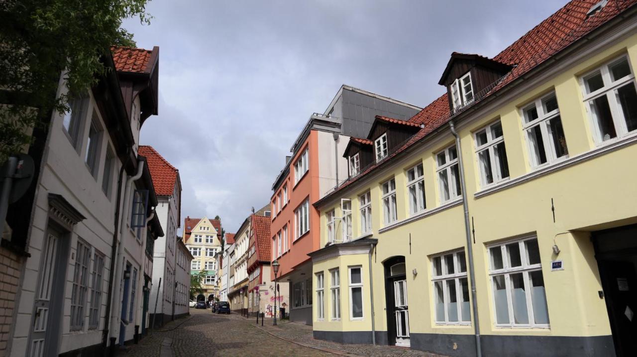 Ferienwohnung Kapitainskoje direkt am Hafen Flensburgs Exterior foto